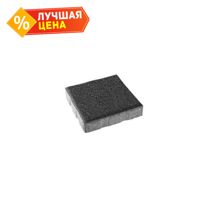 Плитка тротуарная Квадрум Б.7.К.8 гладкий черный 600x600x80 мм