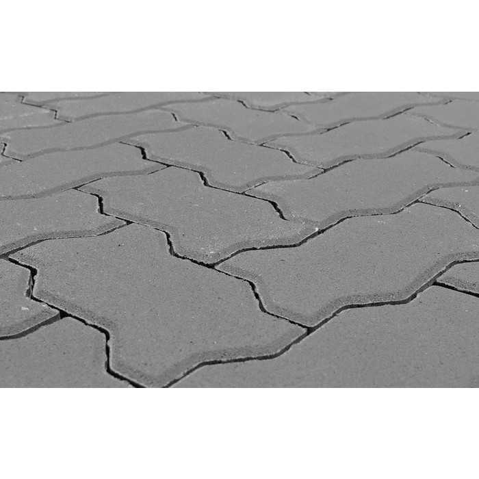 Плитка тротуарная BRAER Волна серый, 240x135x60 мм