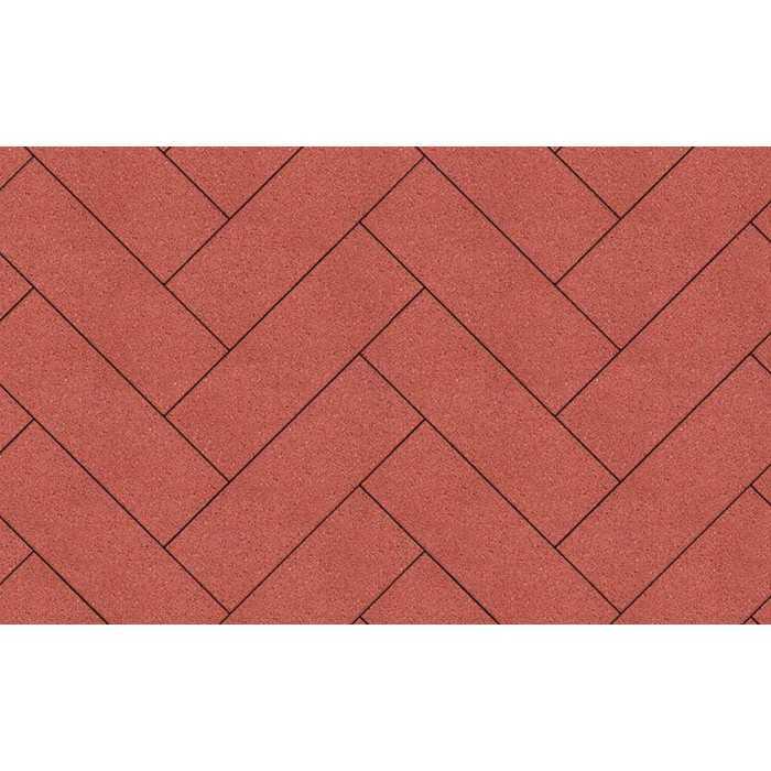 Плитка тротуарная Паркет Б.6.П.8 гладкий красный 600x200x80 мм